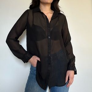 Black Sheer Blouse